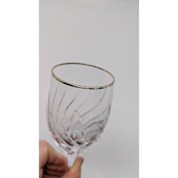 Mikasa Preview Gold Trim Crystal Wine Goblet Elegant Stemware Replacement - Picture 9 of 16